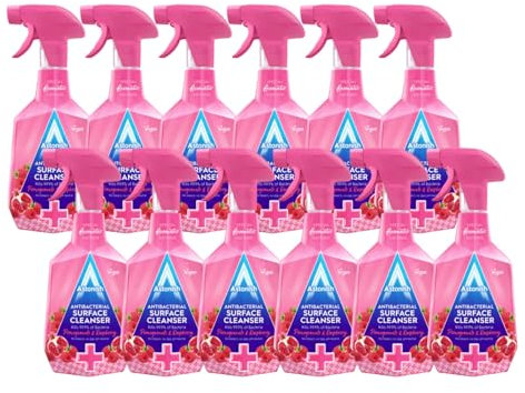 Astonish Special Aromatic Edition Multi-Purpose Anti-Bacterial Surface Cleanser Spray, Pomegranate and Raspberry Scent, 12 X 750ml