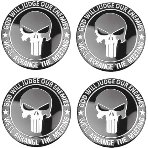 ZHjuju Adhesivo para Tapacubos Negro Pegatinas,4 Piezas Tapacubos Centrales Llantas Tapacubos De Calaveras Tapacubos Centrales Llantas con Tapas de Cubo de Rueda de 56 mm