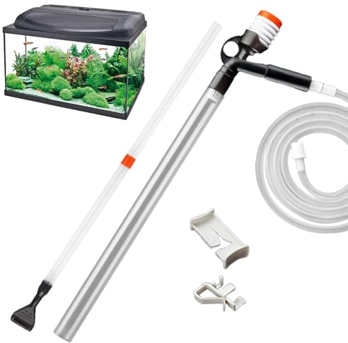Kit con pompa per il lavaggio della sabbia con raschietto per vetro, aspirapolvere per ghiaia e ghiaia, per acquario, ghiaia e ghiaia, per la pulizia di ghiaia e sabbia