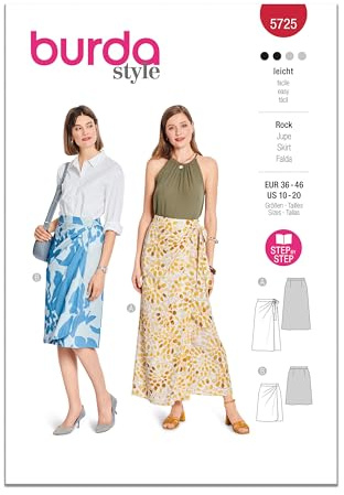 Burda stil sömnadsmönster B5725 damkjol