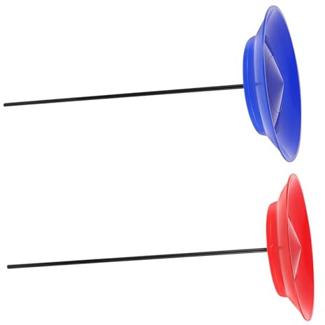 YARNOW 2sätze Multifunktionales Jonglierset Mit Drehplatten Und Stäben Für Junge Mädchen Und Erwachsene Lernspielzeug Für Zirkusaufführungen Und Akrobatik Bunte Teller Für Spannende Darbietungen