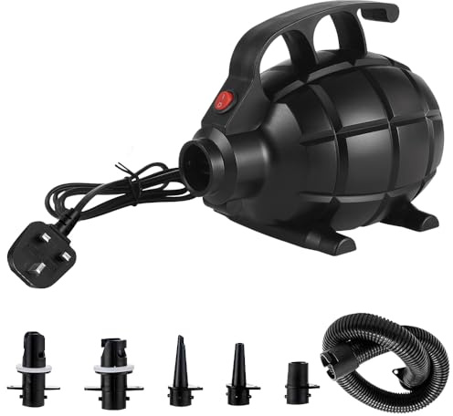 Electric Pump for Inflatables 600W, High Power Electric Air Pump, Quick-Fill Inflator Deflator with 4 Sizes Nozzle for Air Mat Paddling Inflatables Mattress/Bed, Paddle Board, Gymnastics Mat