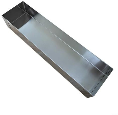 ComfyHarbor Teglia rettangolare professionale per tiramisù, 40 x 10 cm, in acciaio inox, con coperchio staccabile, da cucina (1)