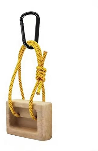 Wisyurt Dual Pocket Wooden Hangboard Climbing Blocks Dual Depth Finger Strength Grip Portable Forearm Training Power