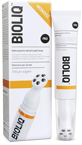 BIOLIQ PRO - Siero intensivo per le zone degli occhi, cura intensa, anti-invecchiamento, crema antirughe degli occhi, trattamento per occhiaie scure, gonfiore e rughe, con Triticum Volgare