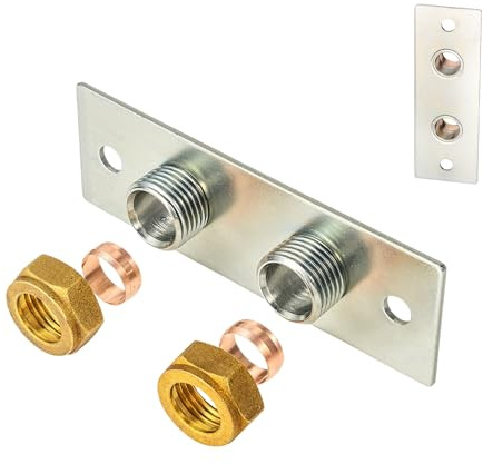 Excel Home Chrome Douche Bidet Shataff Thermostatic Shower Fixing Bracket Back Plate Bathroom Toilet Mixer Bar Valve Wall Mounted Kit, 15mm
