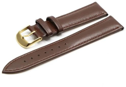 Brunt läderarmband med roséguldlås Armband 18mm 20mm klockband 22mm klocka Armband för alla klocka,Mörkbrun G,18mm