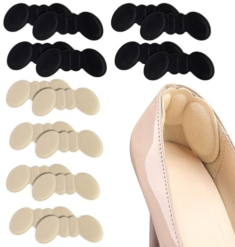 TUONYIS 8 pares de insertos de cojín de talón, almohadillas autoadhesivas para zapatos para mujeres y hombres, agarres antideslizantes para el talón, almohadillas gruesas y rellenos para zapatos de