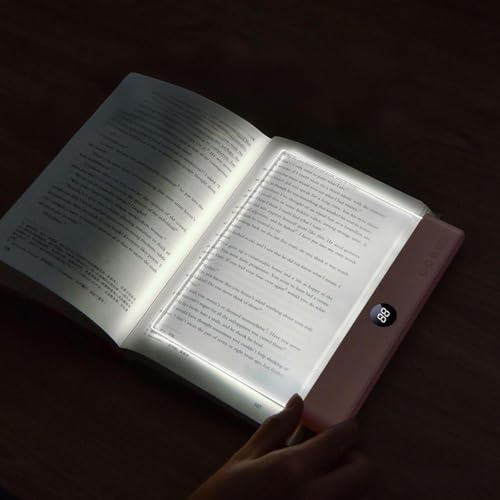 Lampe De Lecture Plate, Lampe De Lecture LED Intelligente, Lampes De Lectures Pour Livres Au Lit, Avec Minuterie, 3 Couleurs Et Luminosité Idéale Pour Lire Le Soir