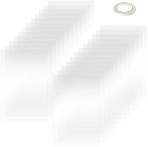 Hipzeepo Lot de 24 Films de Protection pour Miroir de Cabine de Sablage avec Adhésif Double Face (58 X 28 Cm) Transparent