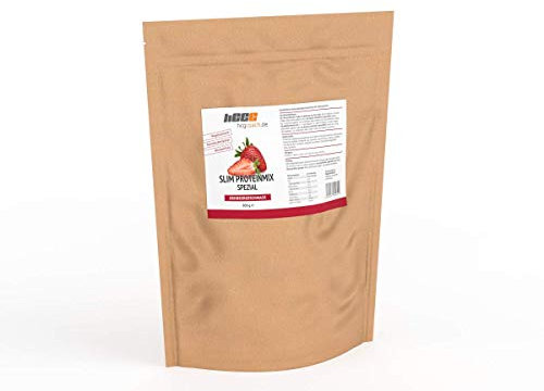 hCGC Whey Protein Pulver Erdbeere Geschmack WPC 80, 800g - reines & natürliches Molkenprotein Pulver - hoher Proteingehalt, ohne Süßstoffe & Zusätze - für Muskelaufbau, Diät & 21 Tage Stoffwechselkur
