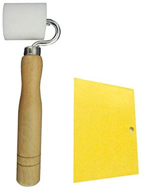 Rodillo para Papel Pintado Rodillo Presionador Rodillo de Presión Manual Herramientas para Empapelar Papel Pintado Rodillo de Decoración de Papel Tapiz (Raspador de Papel Tapiz Incluido)