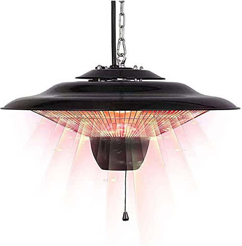 LSDRALOBBEB Calefactor para la terraza Calefactor Exterior Infrarrojos Calentador de Exterior eléctrico de 1500 W para Patio con 2 potencias Ajustables (600 W / 1500 W) para Uso en Garaje 911