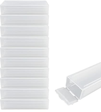 10 Packungen Mikroskop-Objektträger Spenderboxen, Kunststoff Rechteck Mikroskop Glashalter Slide Box für Labor 5 Mikroskop-Objektträger