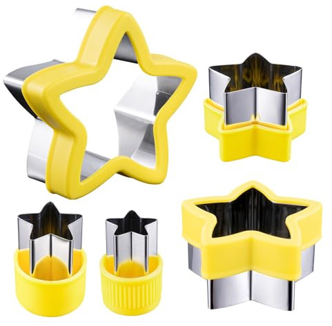 ETERSION Star Cookie Cutter 5 Pieces 5 Sizes 1 to 4