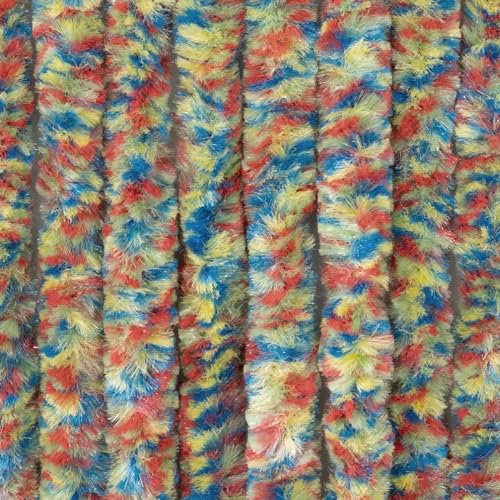 Moritz Rideau molletonné en chenille - 100 x 230 cm - Rideau de porte Jamaica - Moustiquaire pour caravane de camping