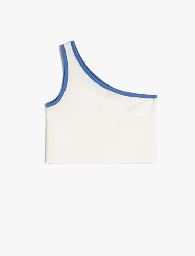 Koton flickor One Shoulder Tank Top Textured Color Contrast Tröja