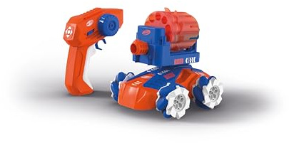 Carrera - 370240020 - Nerf Blasting Car I 2,4GHz I Original Lizenz I Fahren & Feuern mit originalen Nerf Soft Darts I Inklusive Zielscheibe I Drift Action mit Hartplastik Drift Reifen I LED Licht