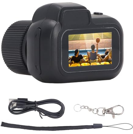 Digitalkamera, 1080P Barnkamera 2MP Peka och Skjut Digitalkameror med Stöd 128GB SD-kort, 180mAh, Snodd, Kompakt Liten Kamera för Barn, Pojkar, Flickor
