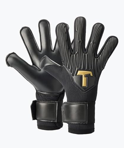 T1TAN Rebel 2.0 Black-Out Junior - Torwarthandschuhe Kinder - Die Handschuhe für Kinder und Fußball - Größe 6
