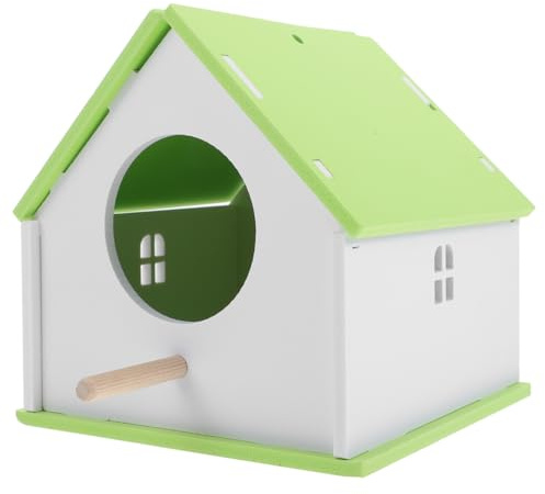 Veemoon Petit Nichoir Suspendu, PVC Birds Hut Maison Perroquet ExtéRieure Cabane à Oiseaux Chalet Campagne RéSistante Abri IdéAl pour Pigeons Et Autres Oiseaux (Trou De 8 CM)