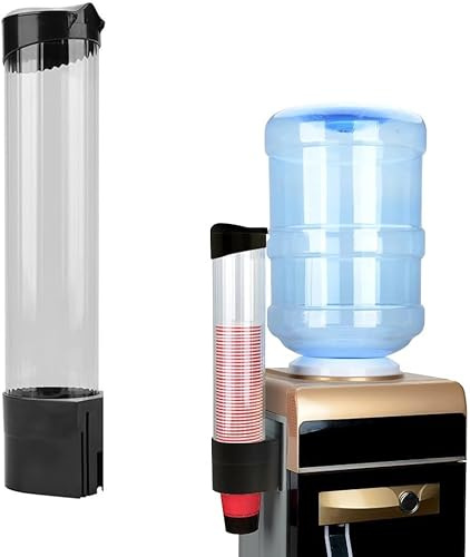 Risegun Dispenser per tazze usa e getta, dispenser salvaspazio a parete, organizer per bicchieri di carta o plastica, 60-80 tazze per uffici, case, ristoranti