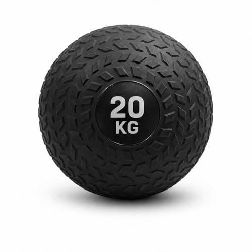 DUAS No Bounce Slam Ball 20kg Textured Grip Medicine Exercise Ball for Core Strength Training, HIIT, Cardio, Conditioning, Full Body Workout, Home Gym Fitness Equipment (20kg)