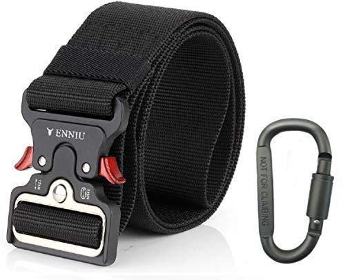 Yeapv Taktischer Nylon-Webgürtel, W/3,8 cm - 5,1 cm, Militär-Armee-Stil, Kampf-Riggers-Gürtel mit Schnellverschluss-Metallschnalle