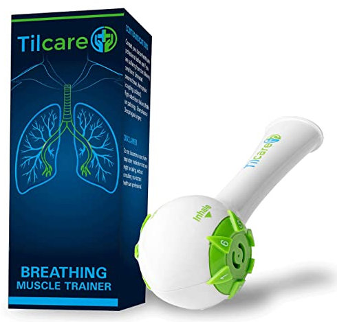 Incentivador respiratorio de Tilcare - Ejercicio pulmonar para desarrollar pulmones fuertes - Ejercitador respiratorio que es una gran terapia sin medicamentos para la EPOC, CHF o la DISFAGIA (Apple)