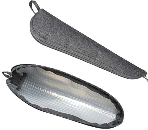 Aosbos Travel Utensil Sets Carrying Case Portable Cutlery Set Pouch Reusable Silverware Set Bag Stainless Steel Straws Pouch Chopsticks Knife Fork and Spoon Holder for Work Bento Box Lunch Bag, Grey