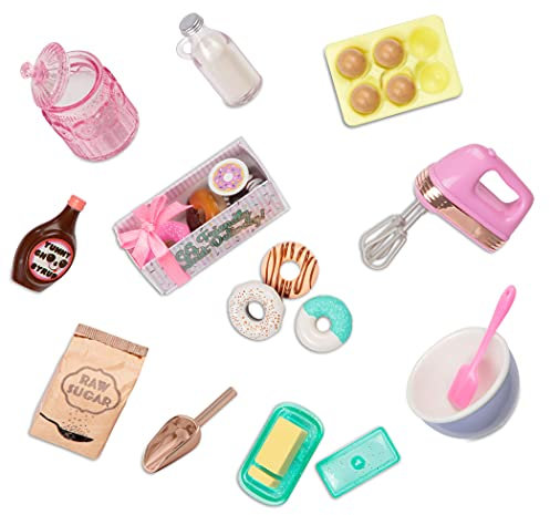 Glitter Girls - GG Donut-Backset - Donut-Backset - Spielnahrung, Mixer und Küchenzubehör - 36 cm Puppen-Kochset - Kinderspielzeug & Zubehör - 3 Jahre +