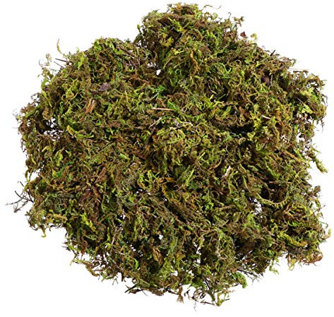 VOSAREA 1 Pack Artificial Moss 2.12OZ Fake Lichen Simulation Green Faux Pot Moss for DIY Miniature House (About 60g)