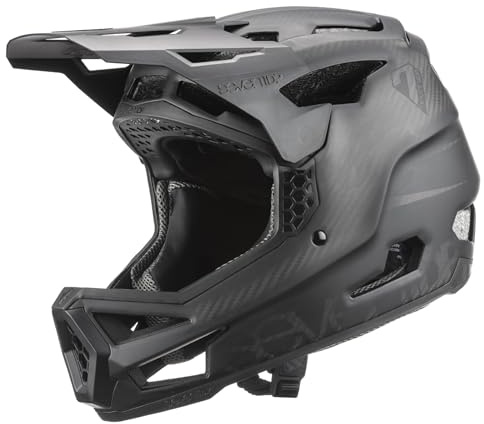 7iDP Project 23 Carbon Integralhelm für Mountainbike, Schwarz & Rohcarbon, Größe L
