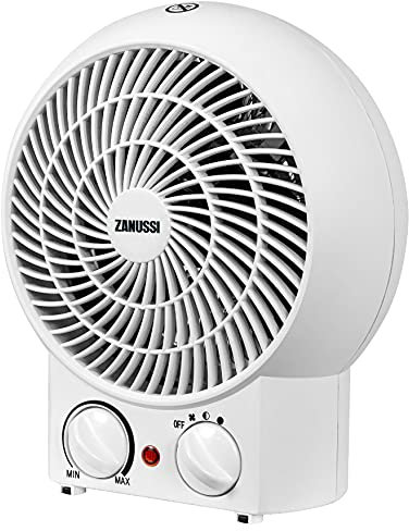 Zanussi ZFH1001 2000W Portable Upright Fan Heater, Two Heat Settings, Overheat Protection, Lightweight (1kg), 1 Year Guarantee - White(1 Pack)