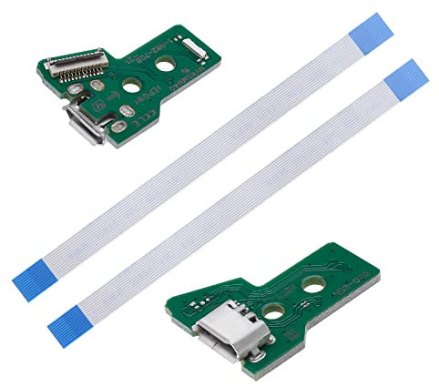 Create idea 2x Scheda Di Interfaccia JDS-055 E Cavo A Nastro A 12 Pin Compatibile Con PS4 Pro E PS4 Slim Porta Controller Wireless Di Ricarica Sostitutiva Assemblato