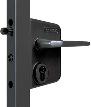 LOCINOX COV30224 Serrure Ral 9005 Noir Portail battant béquille + Cylindre-Profil 30 à 50-LAKQ3030 U2L