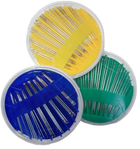 JYC CREATIVE Coffret de 72 aiguilles pour coudre, tapisserie, tissage, réparation de vêtements, couture à la main et travaux manuels, projets de textile, acier inoxydable (assortiment 109/242/330)