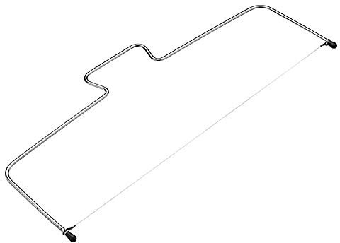 Pssopp Tagliatorte a Filo, Grattugia, Livellatrice, Strumento di Cottura in Acciaio Inossidabile per Dividere Uniformemente le Torte con Taglio, Raschietto per Torte Fai-da-te, con Filo