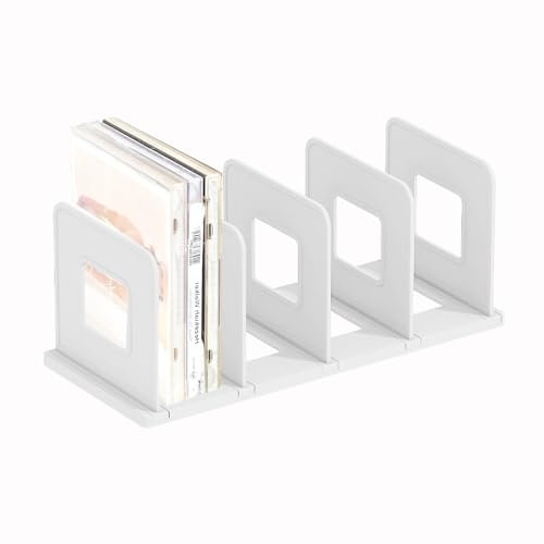 JINGHANGER CD Ständer DVD Aufbewahrung Präsentationsständer aus Kunststoff CD Halter Organisation Rack für Büro Dokumente CD 35x15x14,5cm