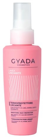GYADA COSMETICS, Termoprotettore Lisciante, Protezione Fino a 230° dal Calore Di Phon, Piastra e Arricciacapelli, con Estratti Di Lino, Avena, Acai E Amaranto, 125 ml