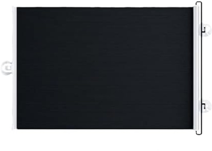 Tenda Parasole Retrattile 58x130cm con Ventose, Tendina Oscurante Anti-UV e Anti-Calore, Universale per Finestrini e Superfici in Vetro