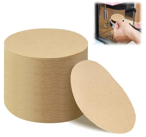 Amztour 200 Unids Filtro Café Redondo 60mm Reemplazo Papel de Filtro Café Desechable Sin Blanquear Herramienta para Papel Cafetera con Cafetera Moka Máquina de Espresso Cafetera Infusión Fría
