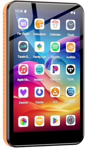 Fanvace 160GB MP3 Player with Bluetooth and WiFi, Android 13 MP3 MP4 Player with 4 Touchscreen and Speaker, 4GB RAM & 32GB ROM, Spotify Music Player with Audible, Amazon Music, Play Store