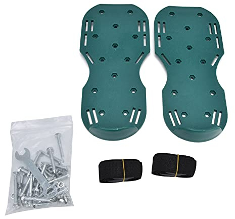 HEEPDD Zapatos de Clavos, Clavos Planos de Suelo Suelto con Diseño de Hebilla Ajustable para Terraza de Jardín de Césped, Zapatos Ligeros con de Plástico PP con Función de