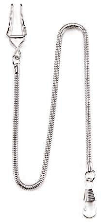 TREEWETO Taschenuhr Kette 14.7 inch (37.5 cm) Silber