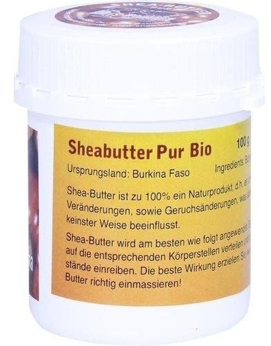 Abis-Pharma Sheabutter Pur Bio, 100g, Shea Butter Bio unraffiniert, ohne Zusätze, vegan, Fair-Trade aus Burkina Faso