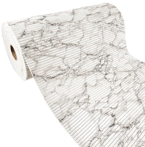 Weichschaummatte Bad 500x65 cm | Badematte aus weichem, atmungsaktivem PVC | Antirutschmatte Bad für Innen- und Außenbereiche | Badteppich Weichschaum mit sicherem Halt auch bei Nässe | Grauer Marmor