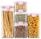 Schramm® 5 Stück Vorratsdosen Frischhaltedosen BPA frei Set 5 Größen in 3 Farben wählbar Kunststoff Gewürzdosen luftdicht Aufbewahrungsdosen, Farbe:rosa