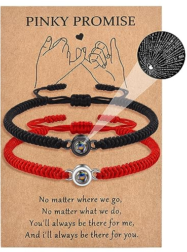 MANVEN Partnerarmband, pararmband, pargåvor, projektion av jag älskar dig på 100 språk, matchande pararmband, amulett för vänner, flickvänner, män, fruar, till alla hjärtans dag
