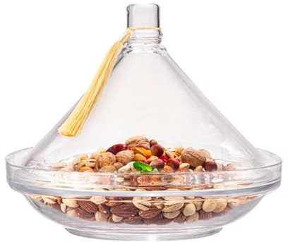 Tajine de présentation en verre très épais de 28cm